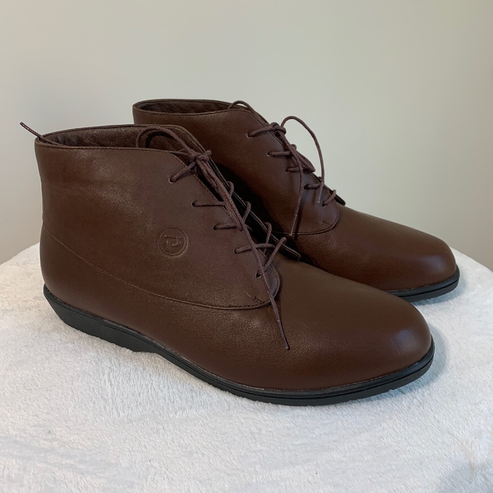 Propet Town Walker Lace Up Boot Brown Leather Sz 9.5 N(AA)
